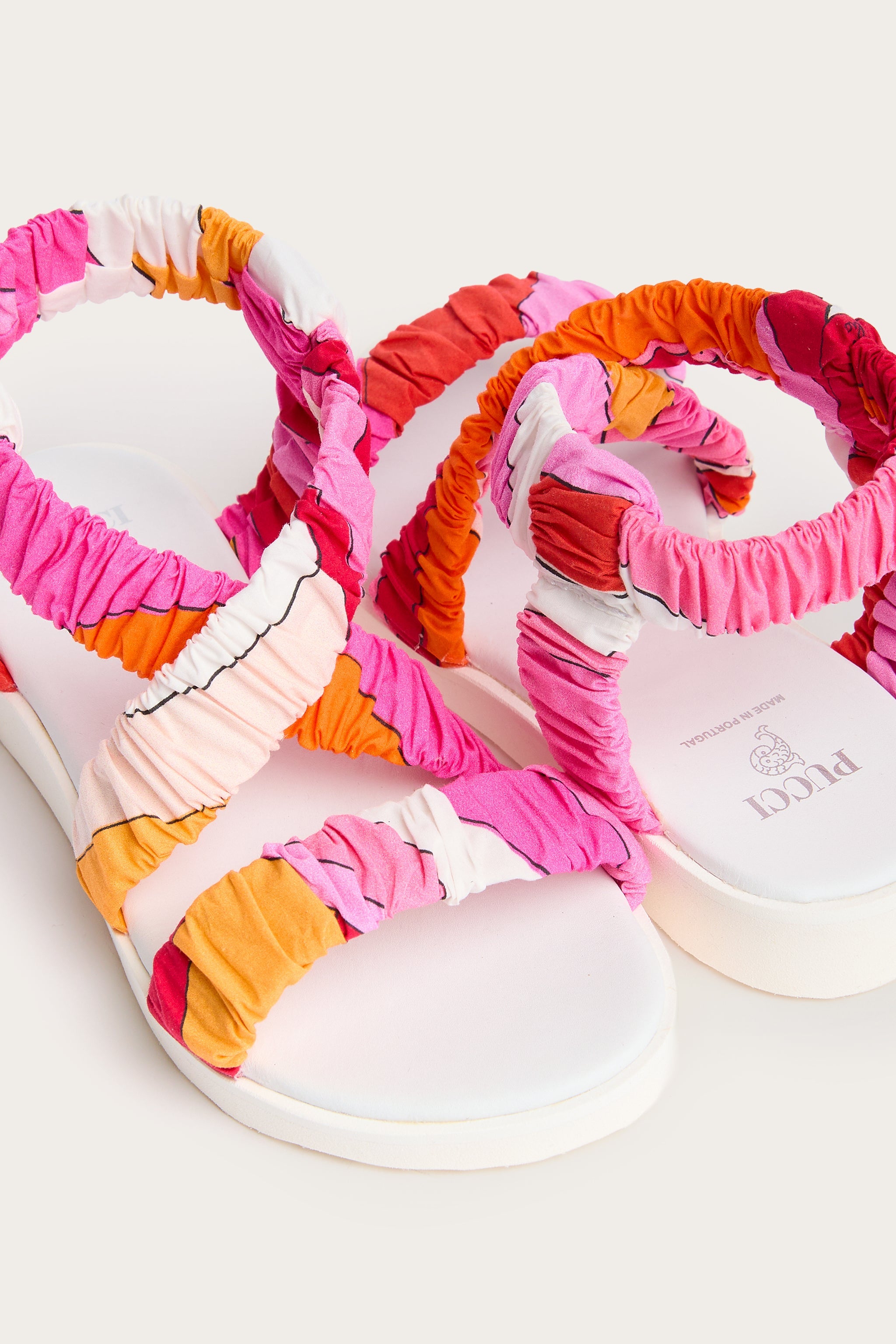 Pucci Iride Print Cross-Strap Sandals
