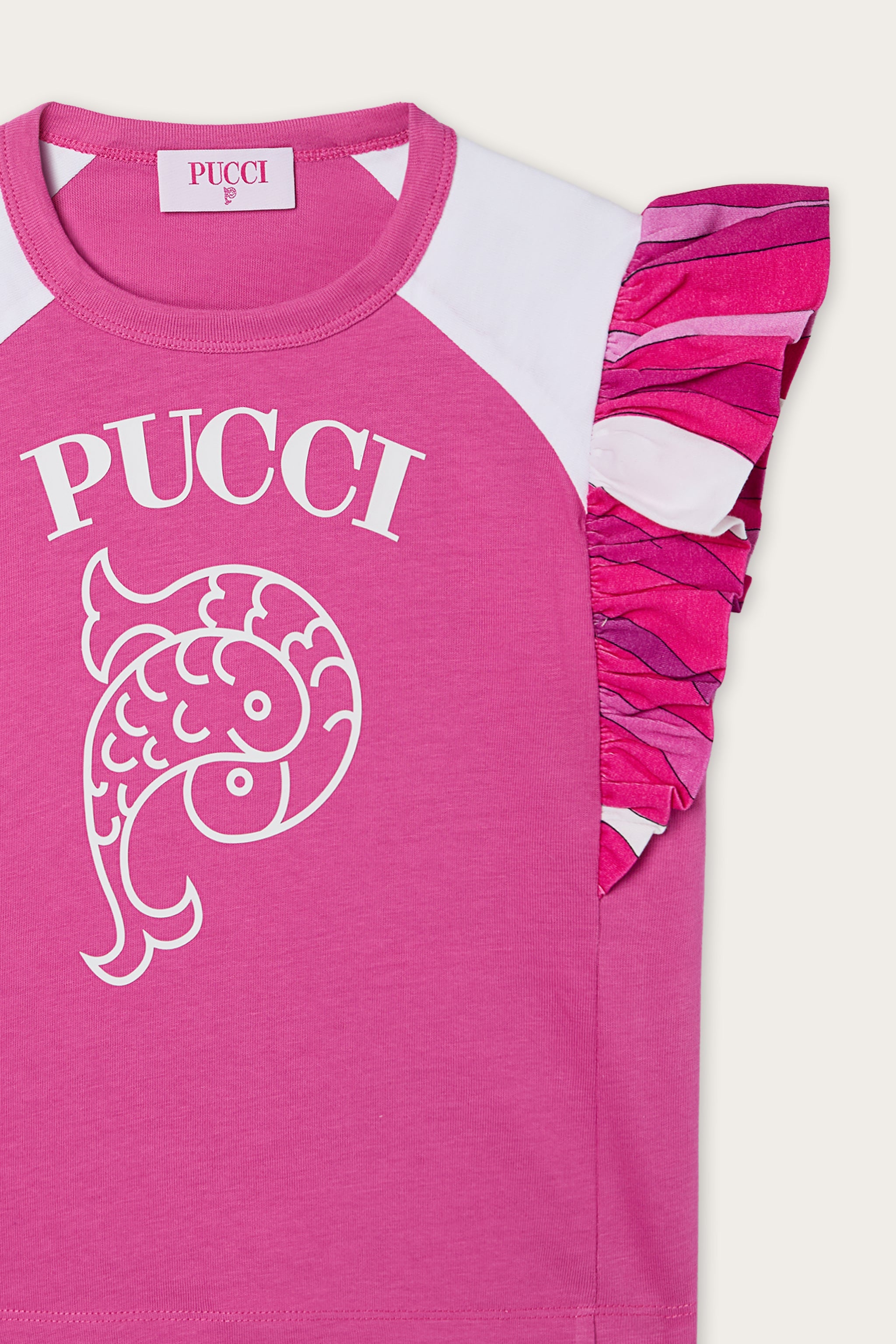 Pucci T-shirt with Printed Sleeves