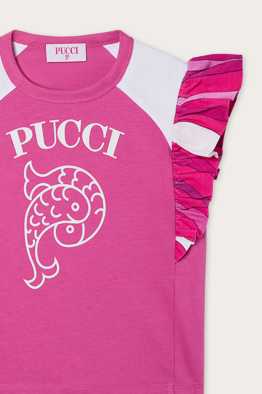 Pucci T-shirt with Printed Sleeves