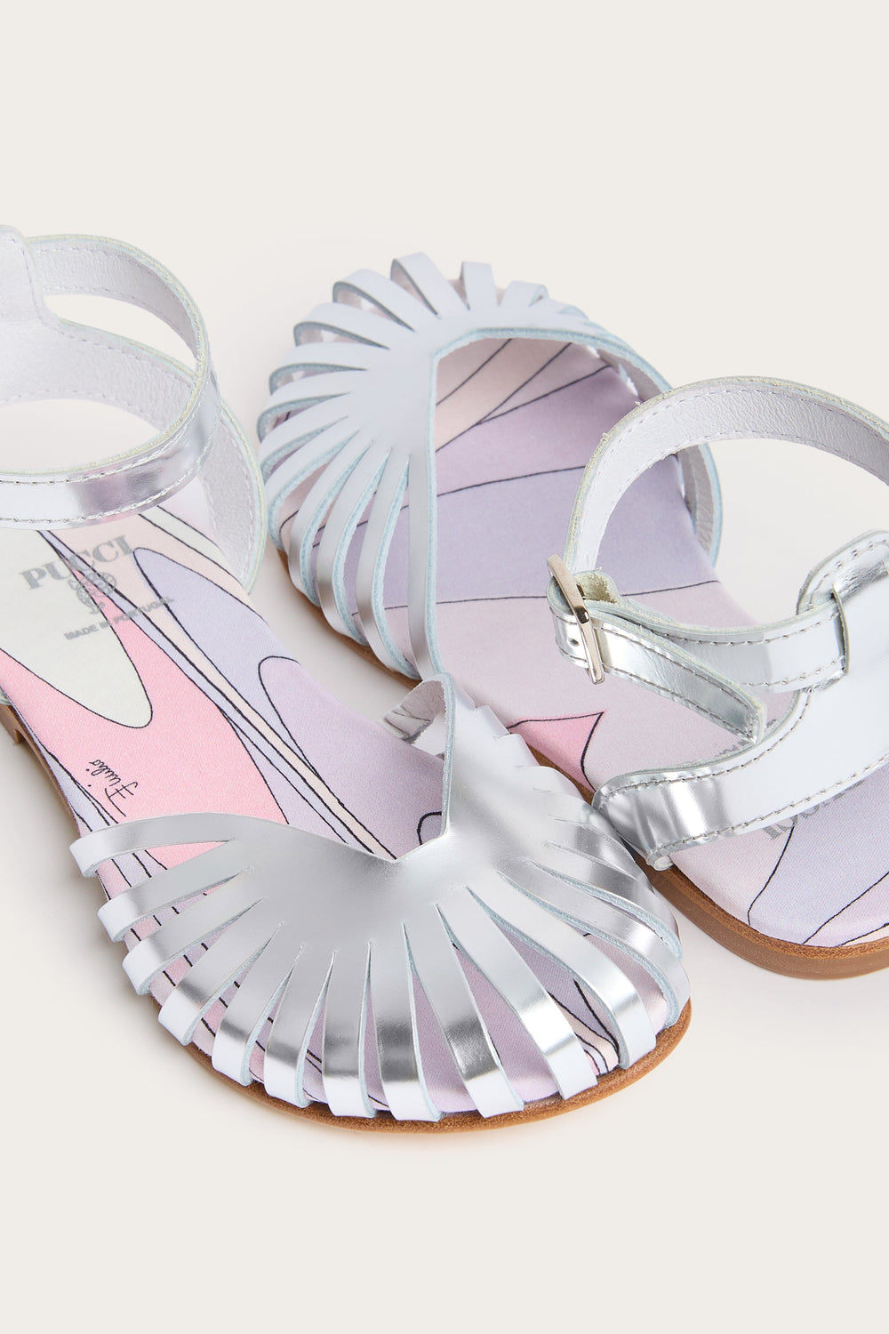Pucci Leather Ballerina Sandals