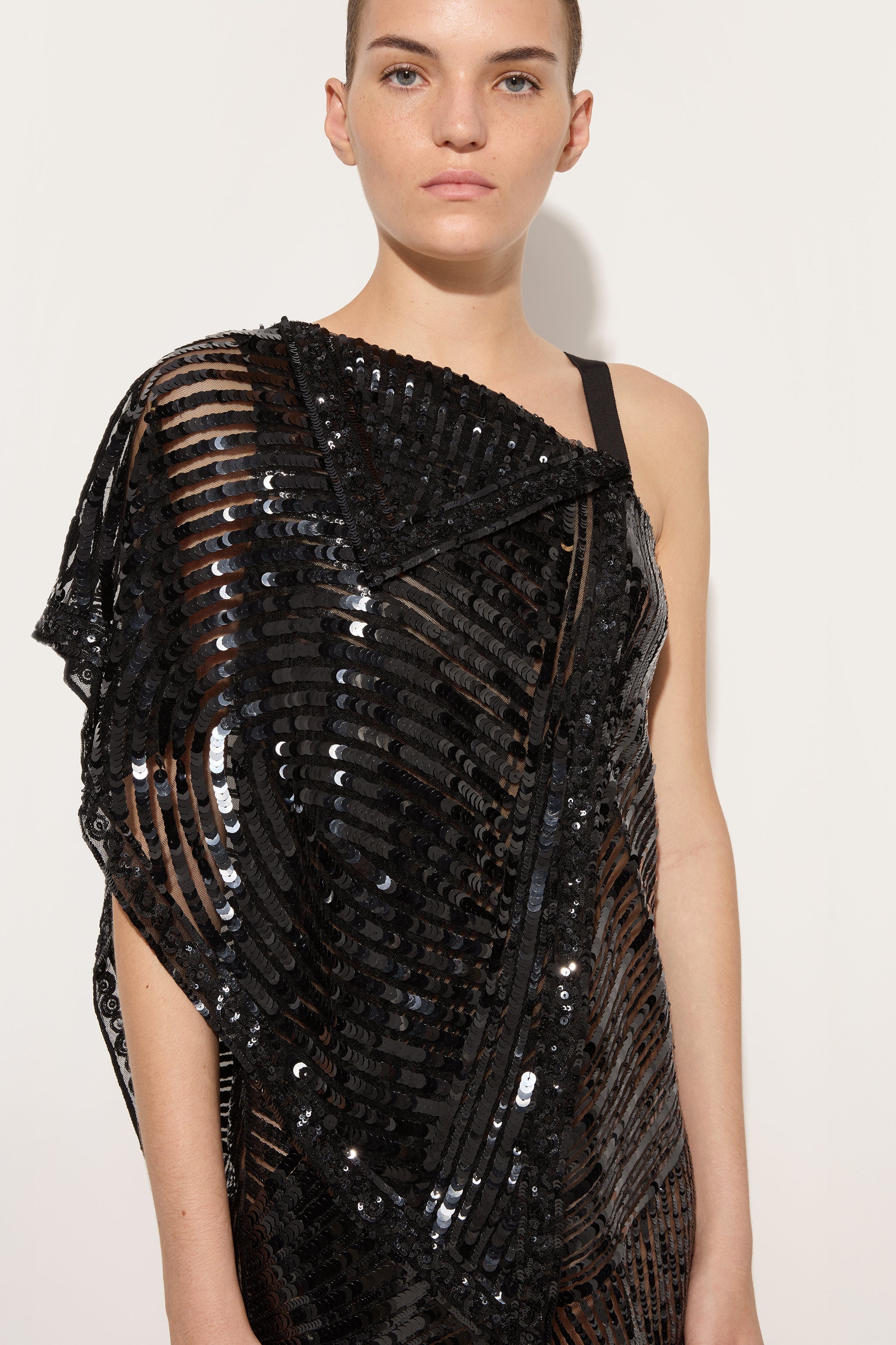 Pucci Asymmetrical Embroidered Foulard Dress