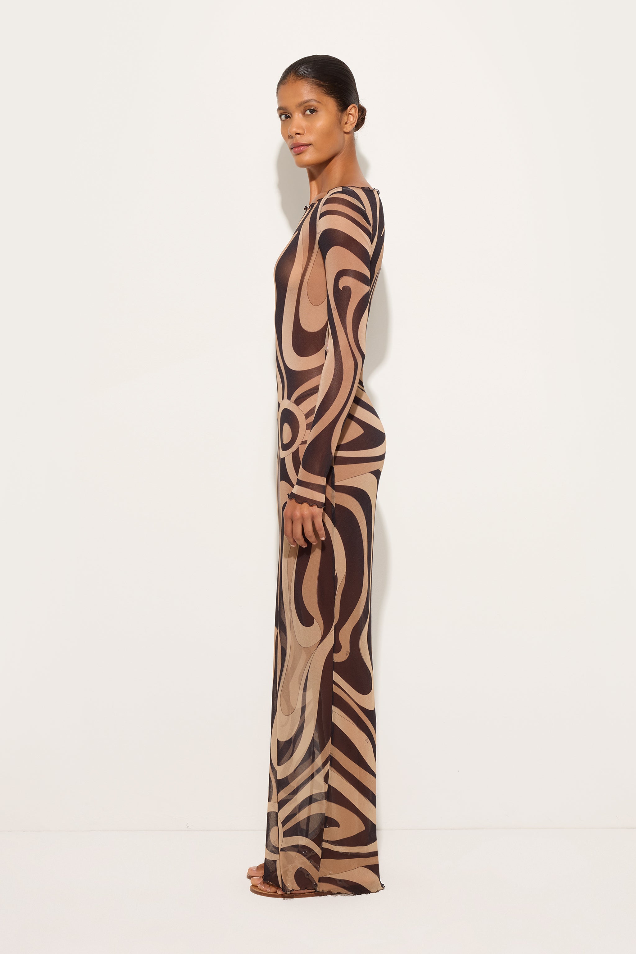 Pucci Marmo Print Tulle Dress