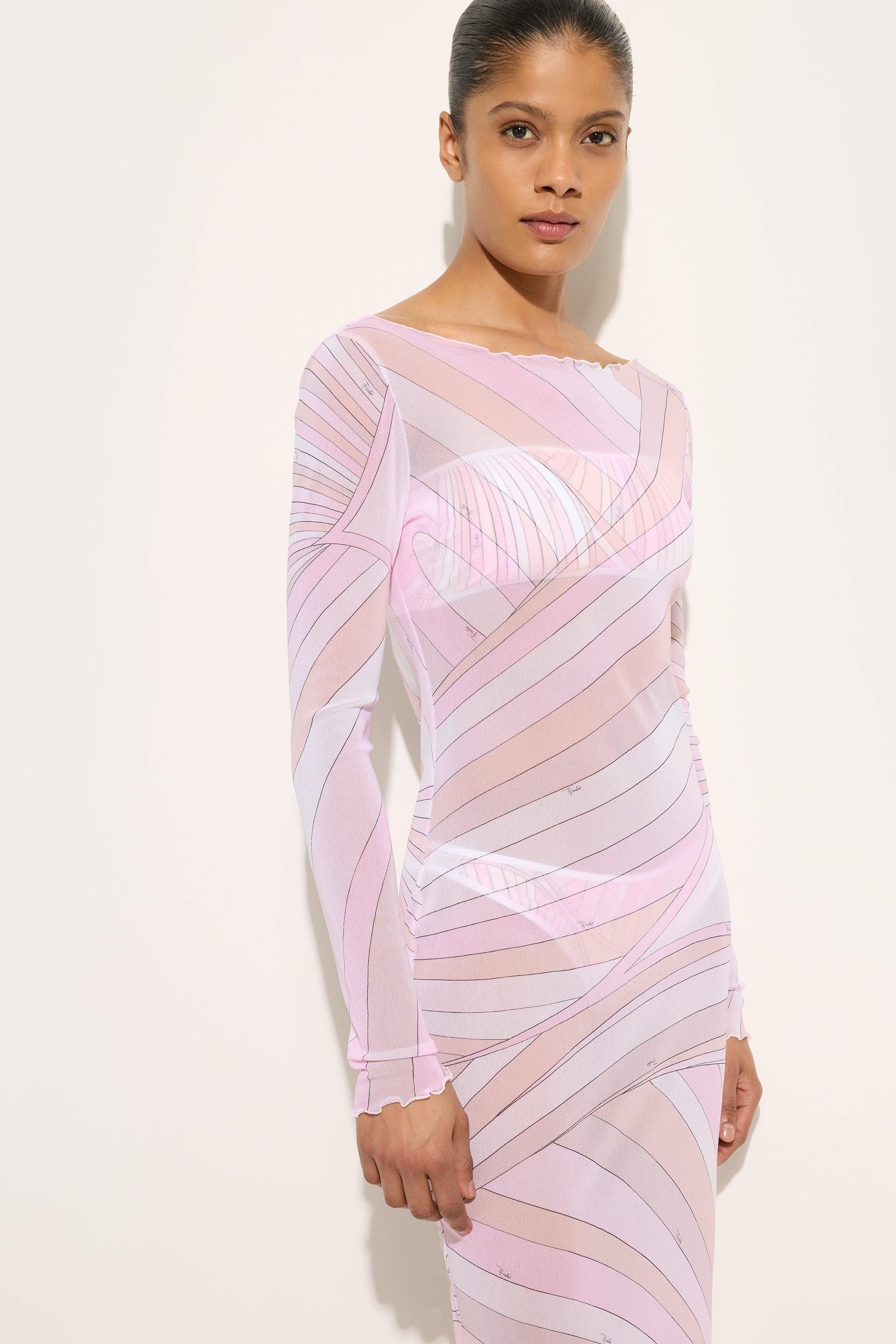 Pucci Iride Print Tulle Dress