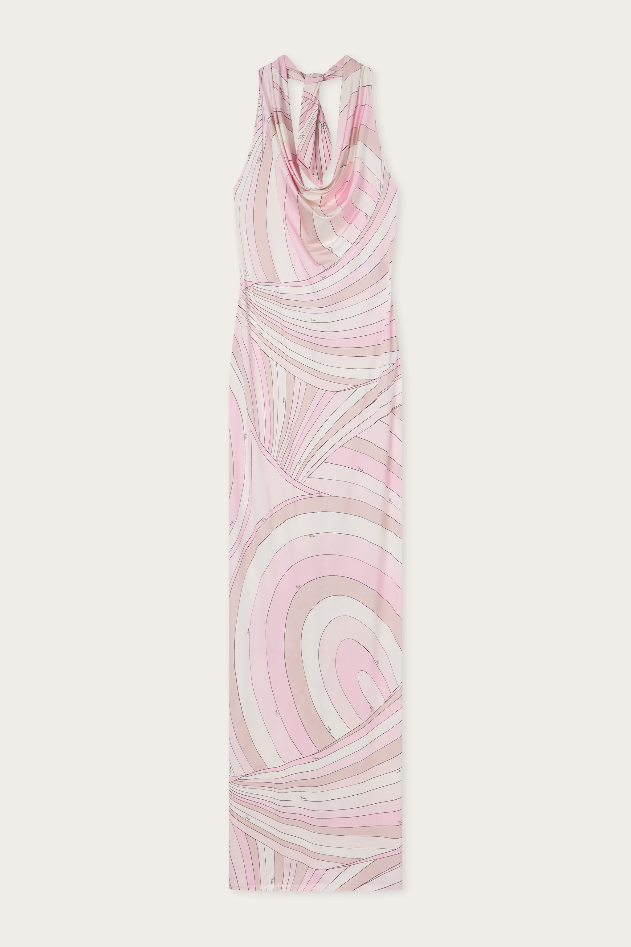 Pucci Iride Print Draped Neckline Dress