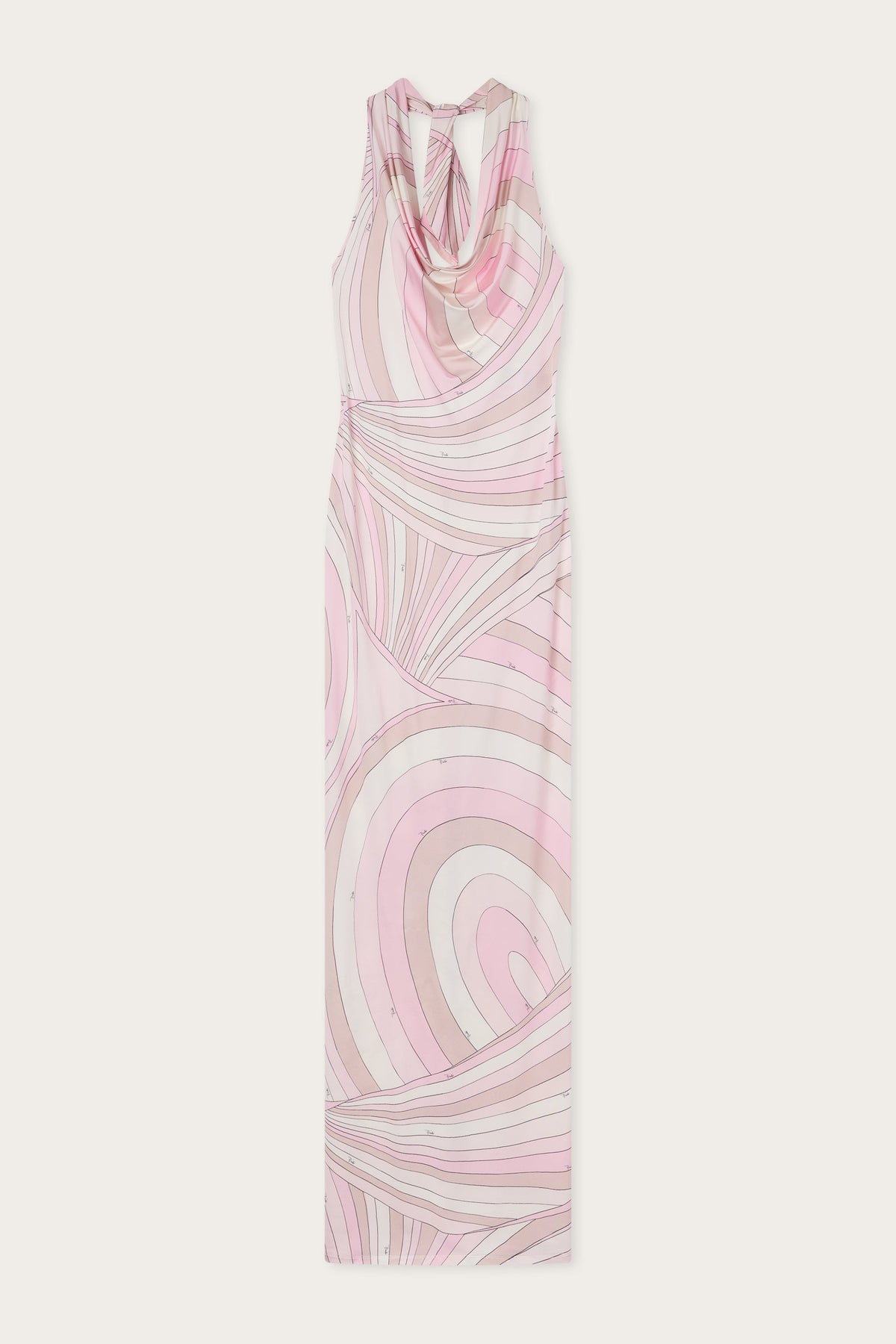 Pucci Iride Print Draped Neckline Dress