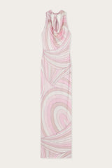 Pucci Iride Print Draped Neckline Dress