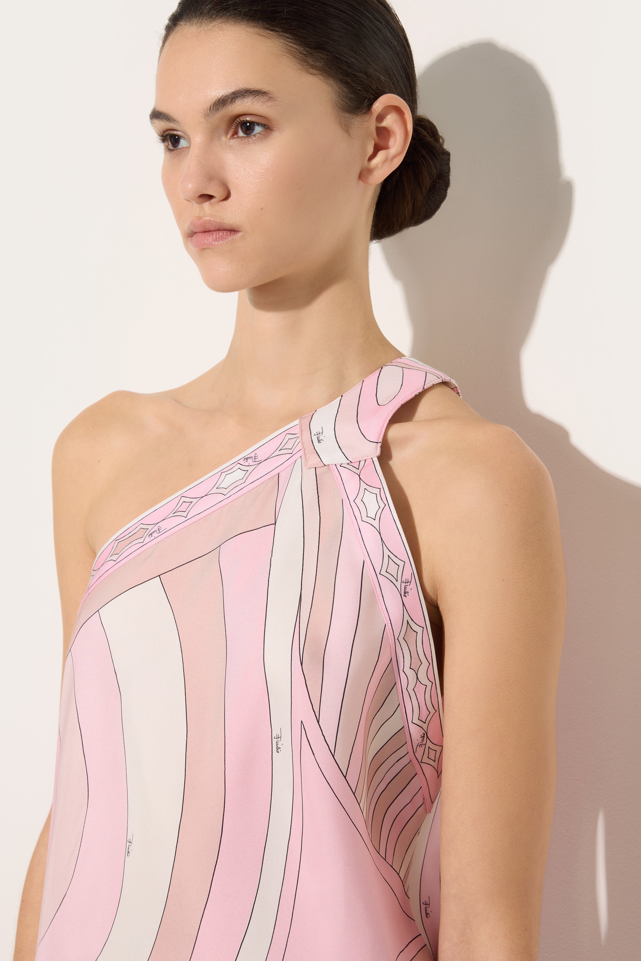 Pucci Iride Print Asymmetrical-Cut Dress