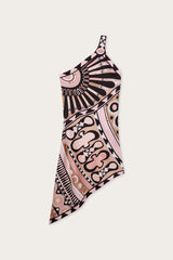 Pucci Soleil Print One-Shoulder Silk Dress