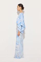 Pucci Orchidee and Soleil Print Silk Dress with Cape