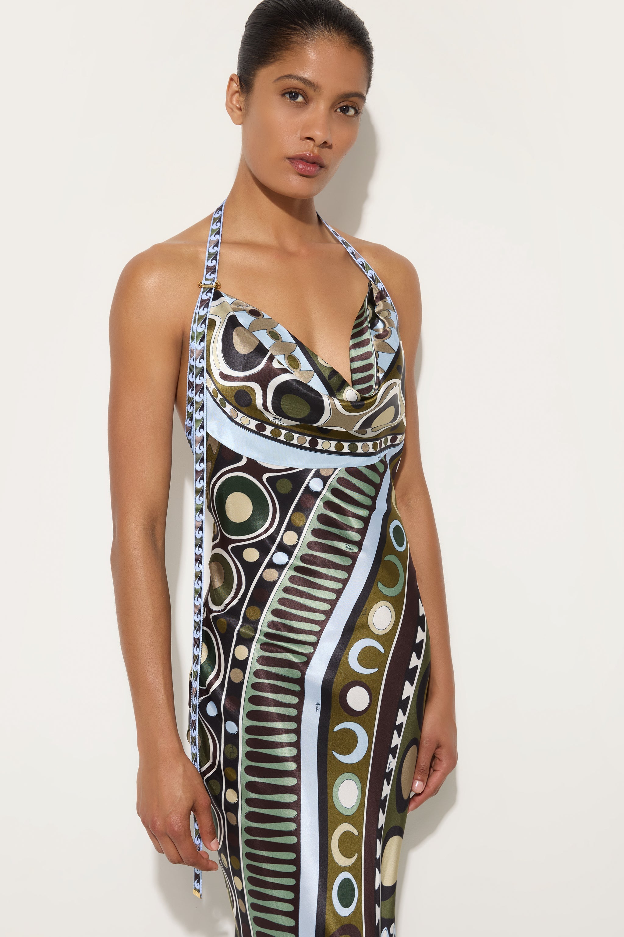 Pucci Soleil Print Satin Dress