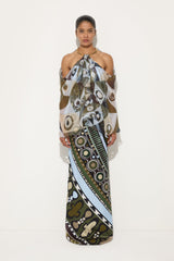Pucci Occhi Print Satin and Chiffon Dress