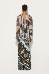 Pucci Occhi Print Satin and Chiffon Dress
