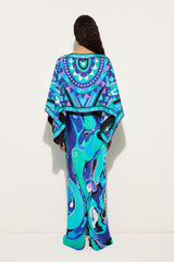 Pucci Orchidee Print Silk Dress with Cape