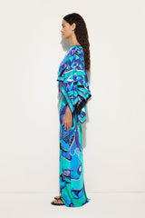 Pucci Orchidee Print Silk Dress with Cape