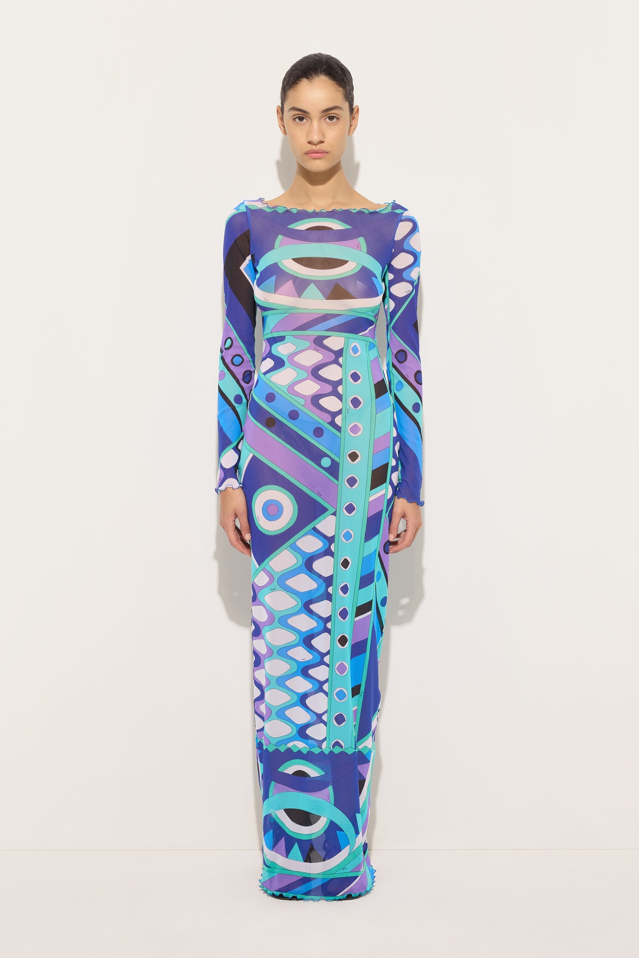 Pucci Vivara Print Tulle Dress