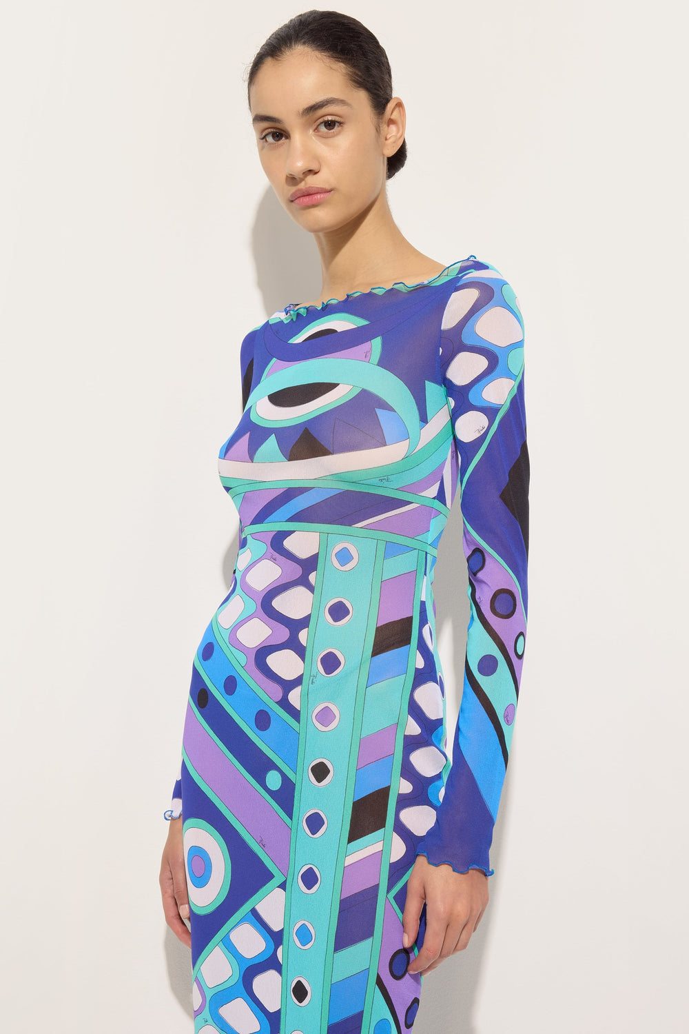 Pucci Vivara Print Tulle Dress