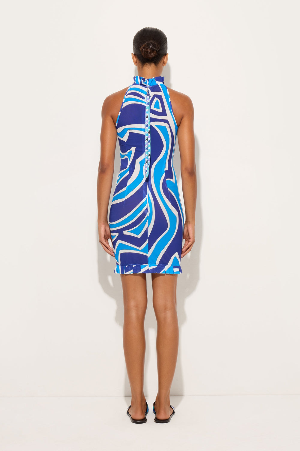 Pucci Labirinto Print Dress with Ruffle Details