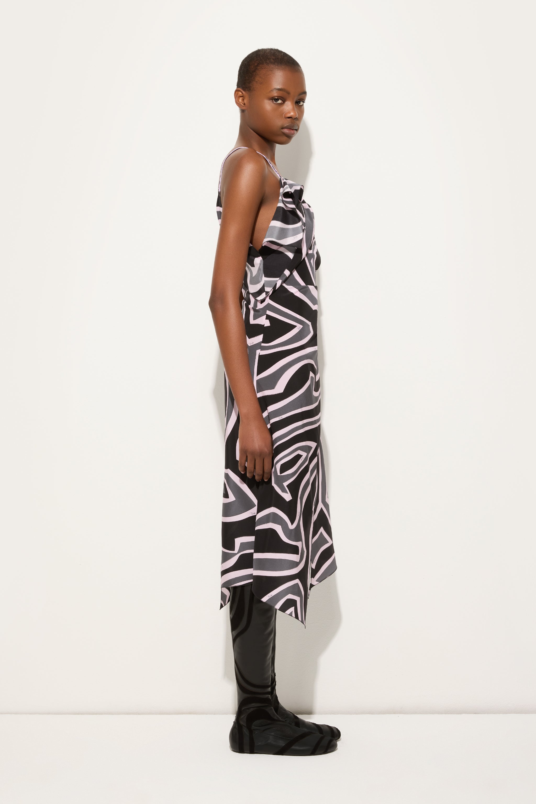 Pucci Labirinto Print Asymmetrical Dress