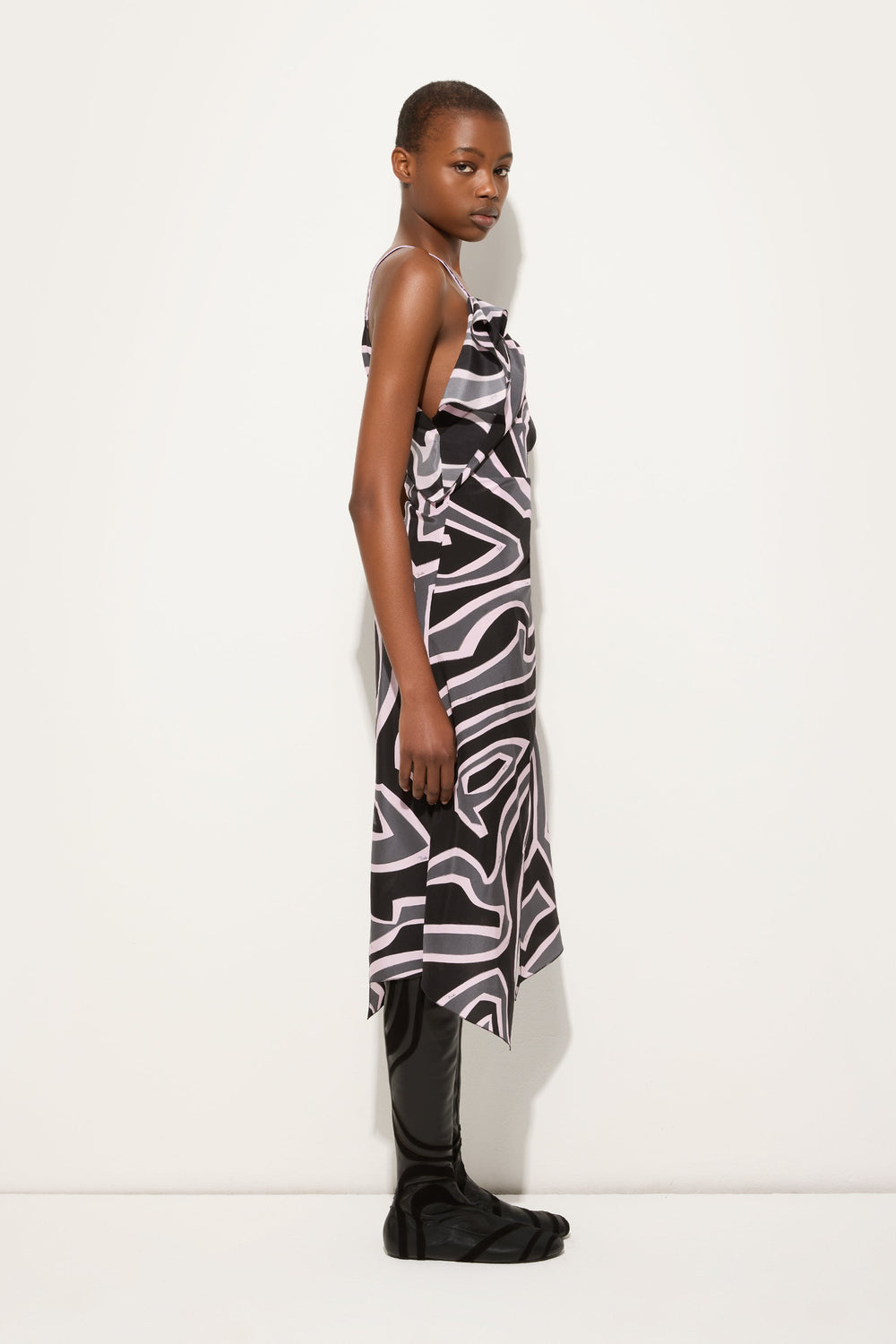Pucci Labirinto Print Asymmetrical Dress