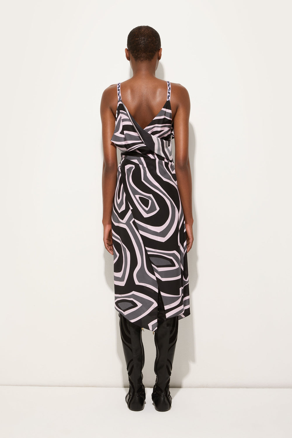 Pucci Labirinto Print Asymmetrical Dress
