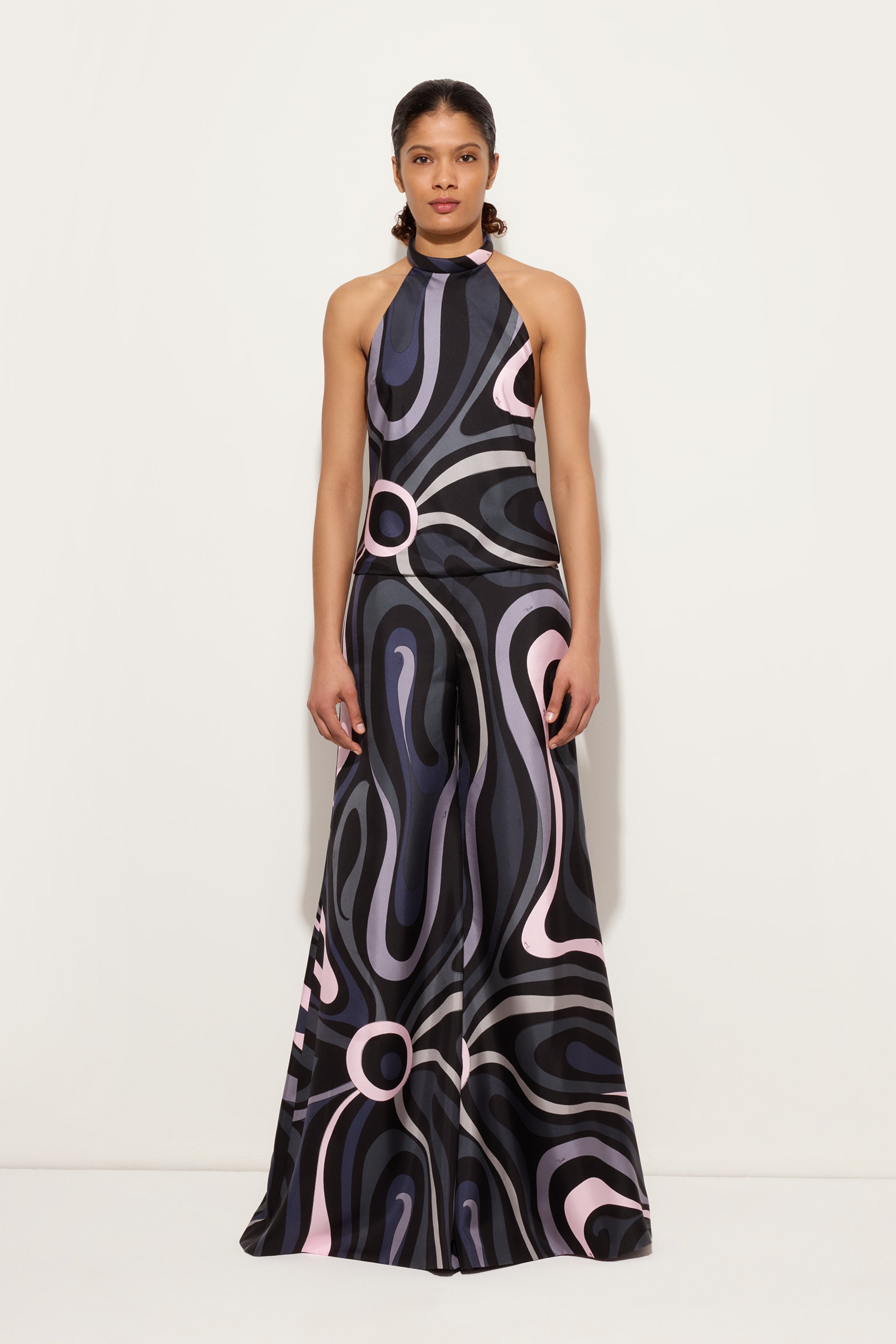 Pucci Marmo Print Silk Twill Jumpsuit