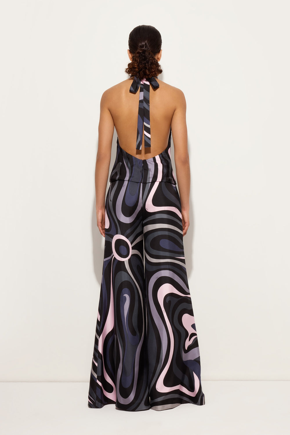 Pucci Marmo Print Silk Twill Jumpsuit