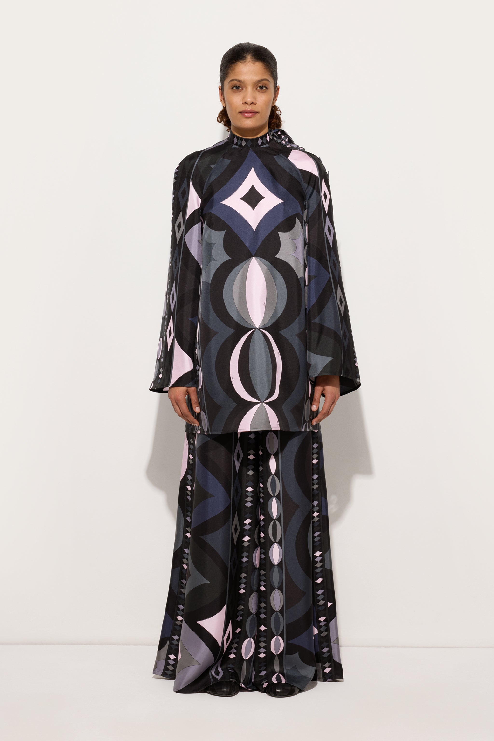 Pucci Collane Print Silk Twill Dress