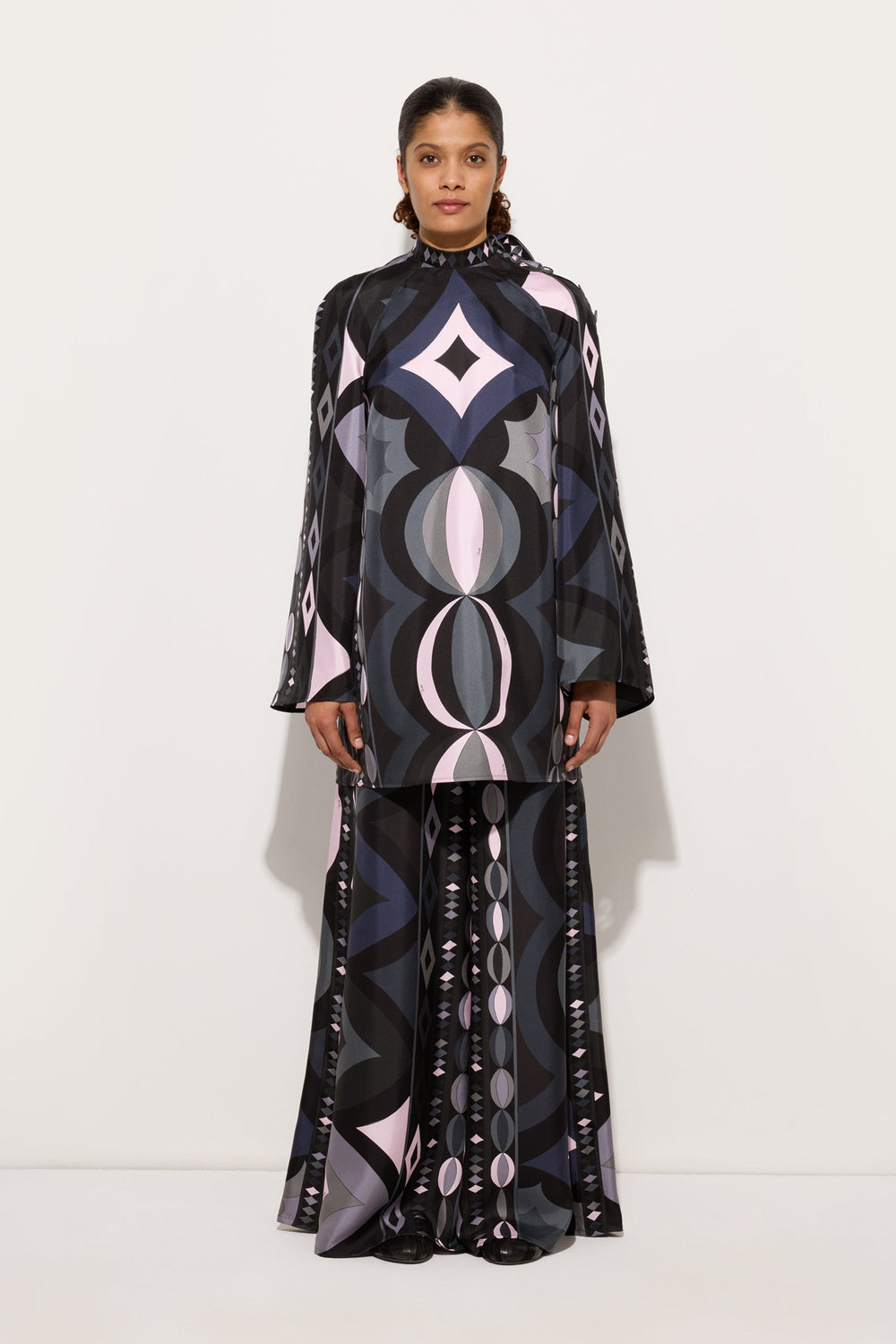 Pucci Collane Print Silk Twill Dress