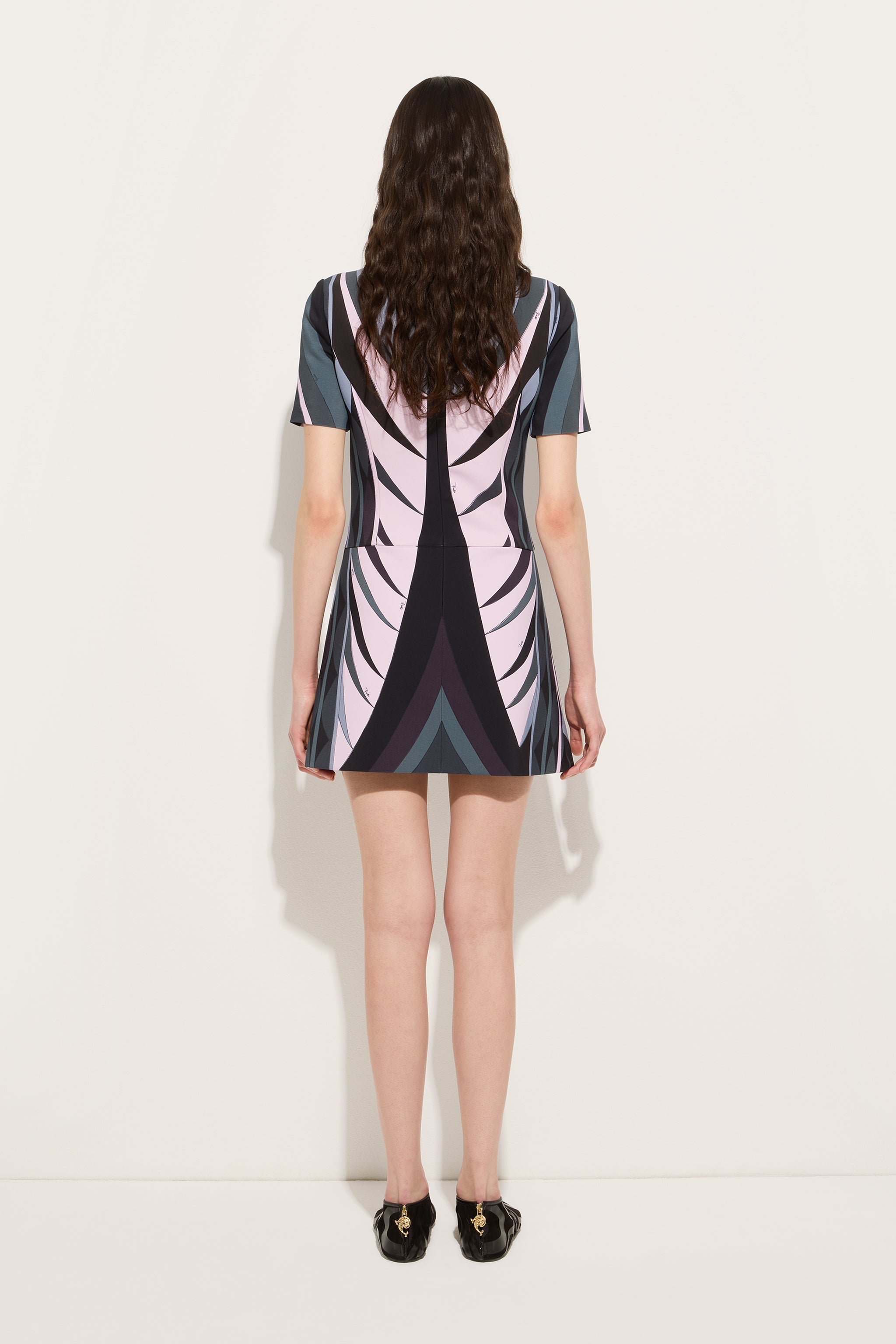 Pucci Volute Print Flared Dress