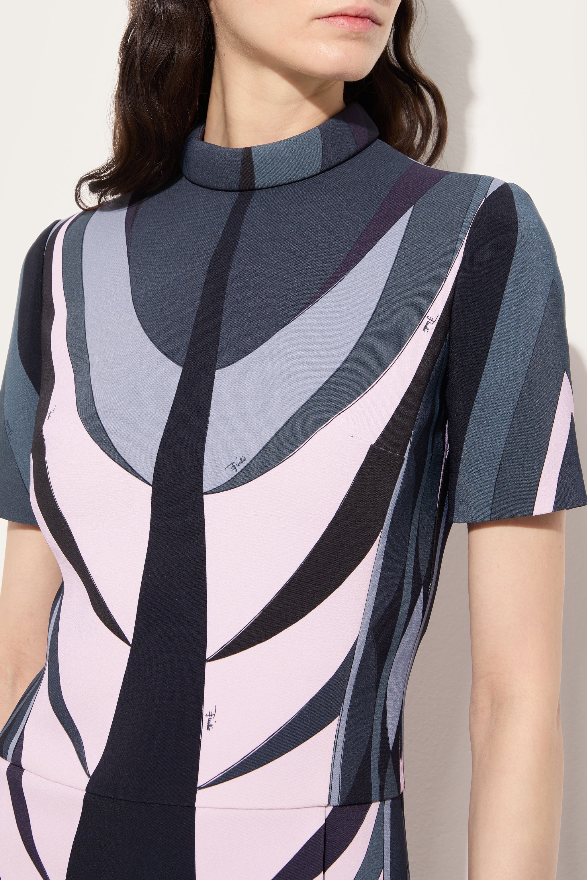 Pucci Volute Print Flared Dress