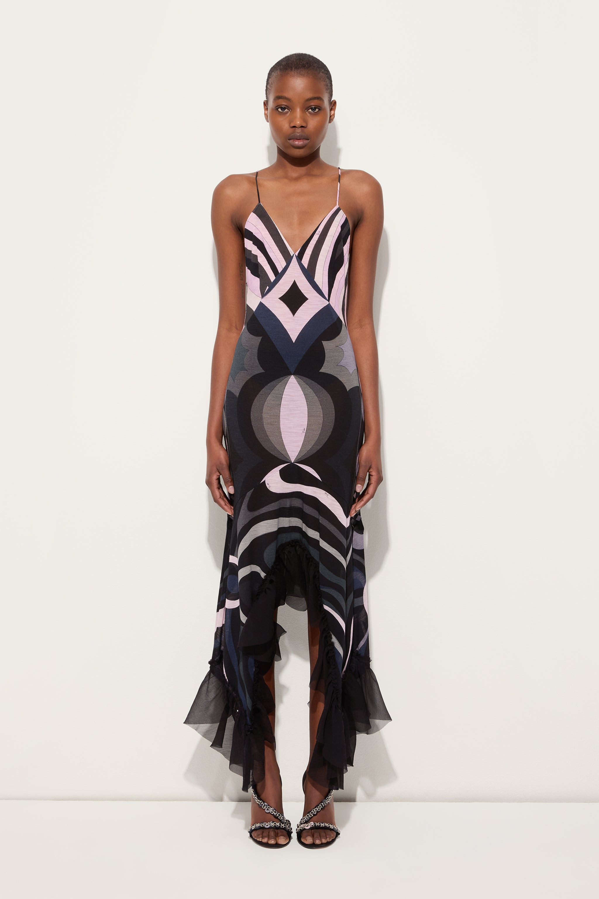 Pucci Iride Print V-neck Dress