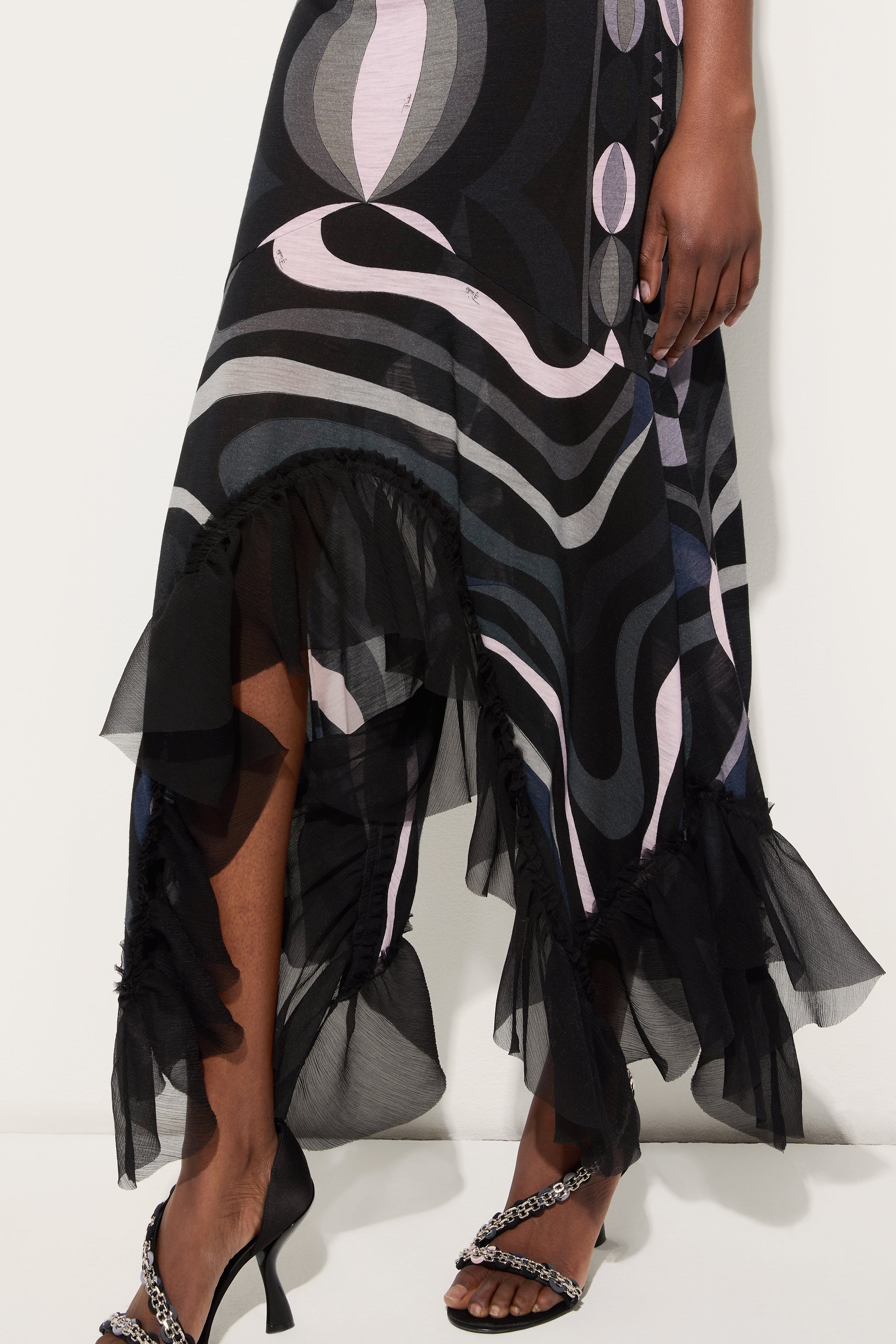 Pucci Iride Print V-neck Dress