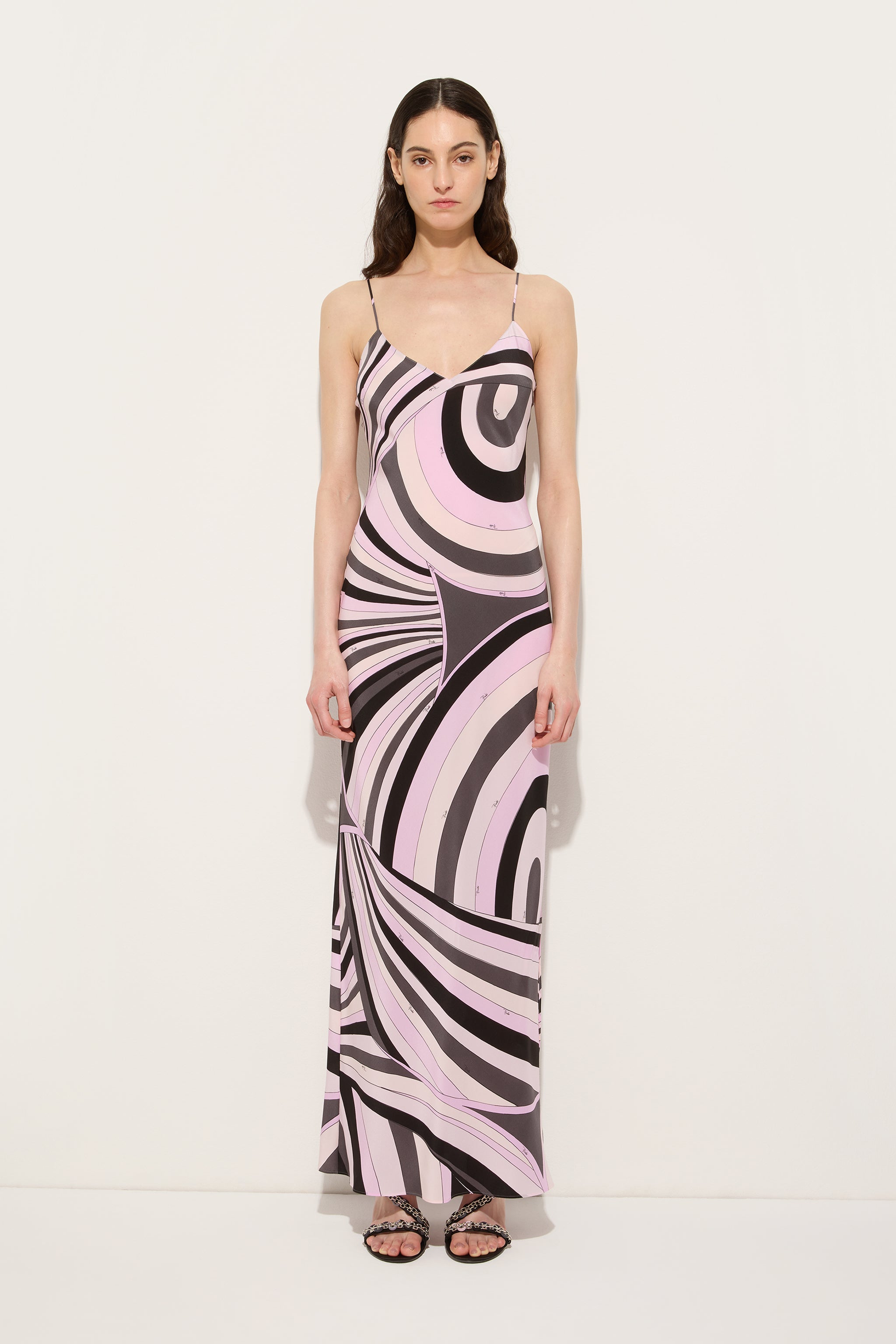 Pucci Iride Print Long Crêpe de Chine Dress