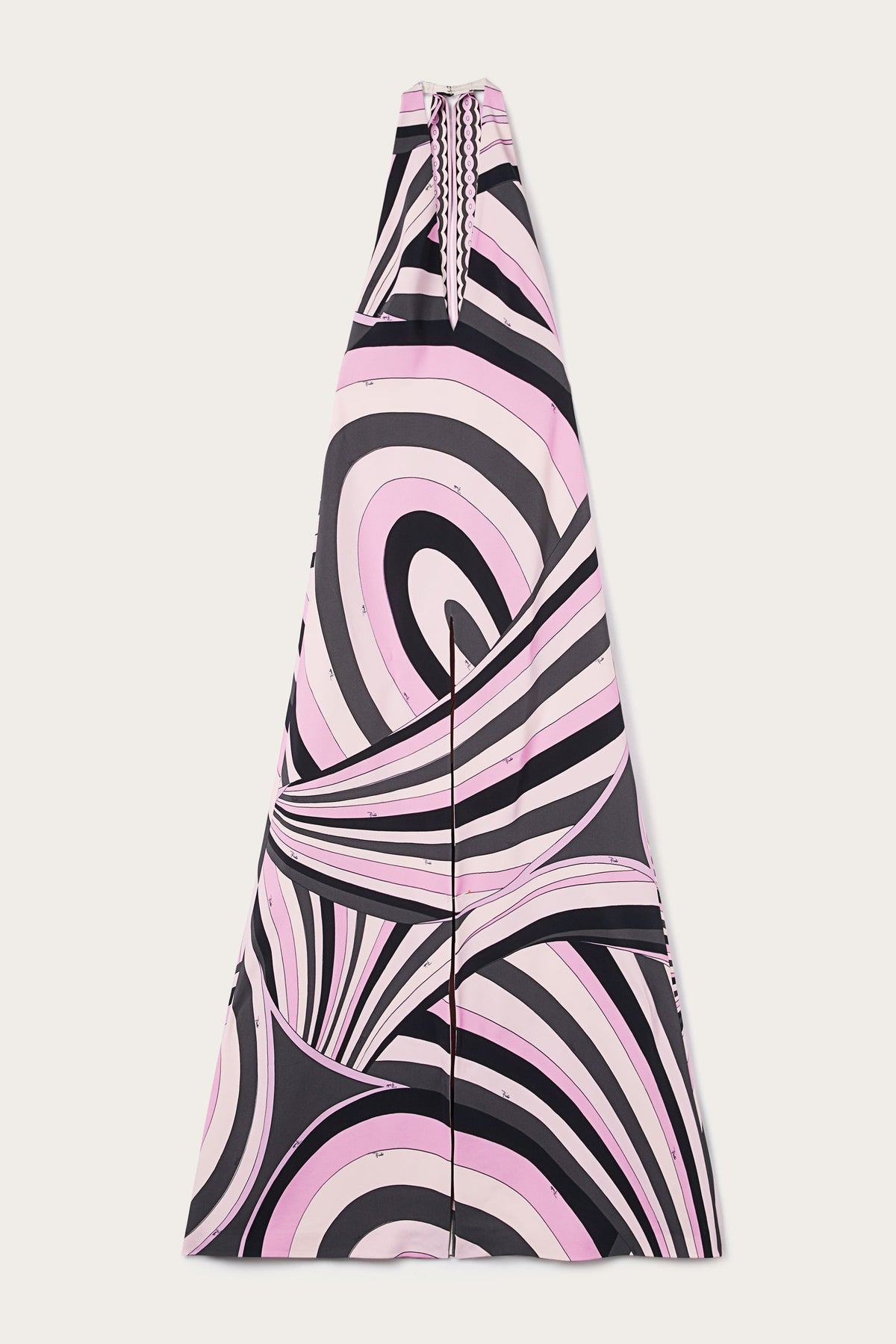 Pucci Iride Print Long V-Neck Dress