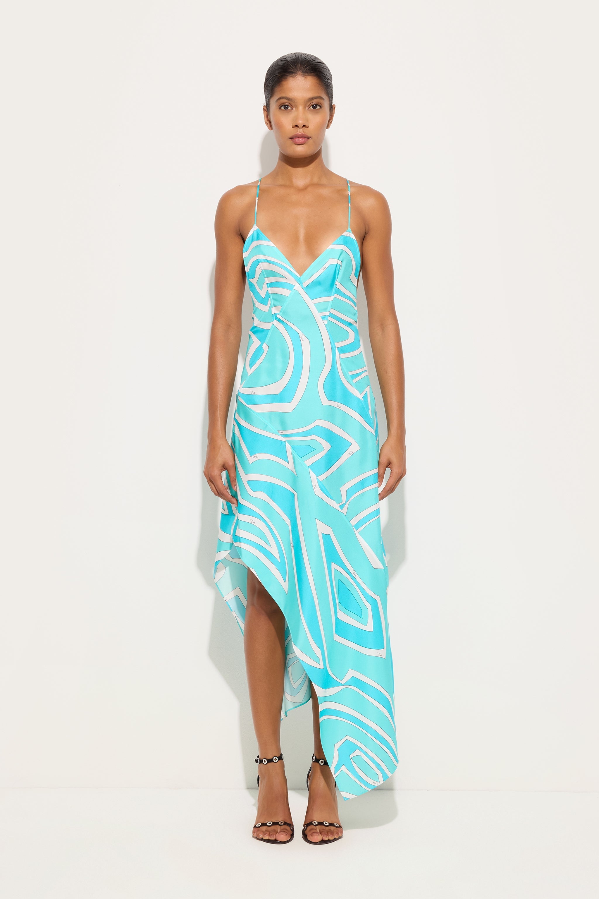 Pucci Labirinto Print Silk Twill Dress