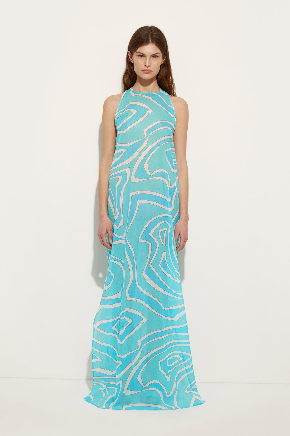 Pucci Labirinto Print Long Cotton Dress