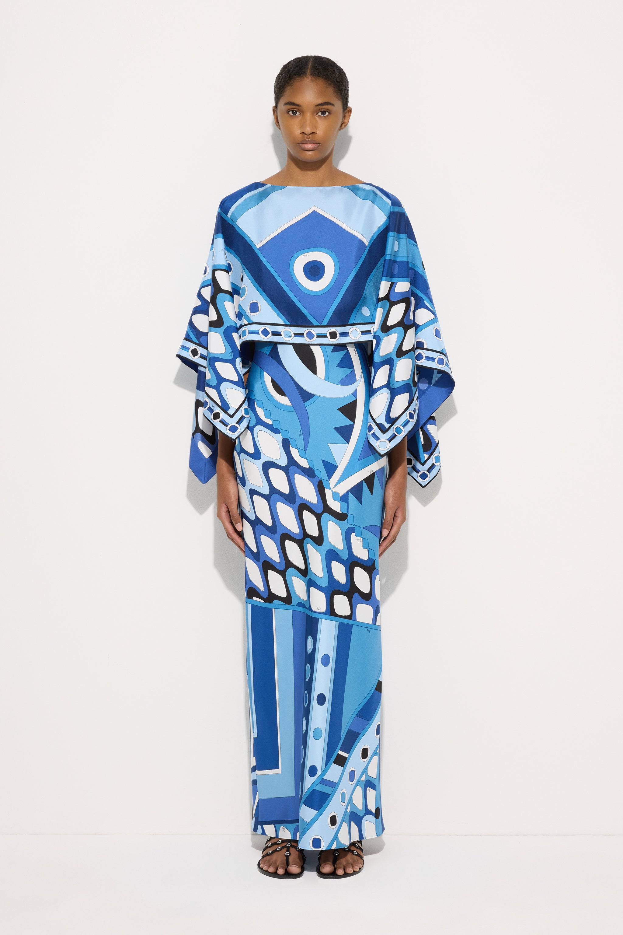 Pucci Vivara Print Dress with Silk Shawl