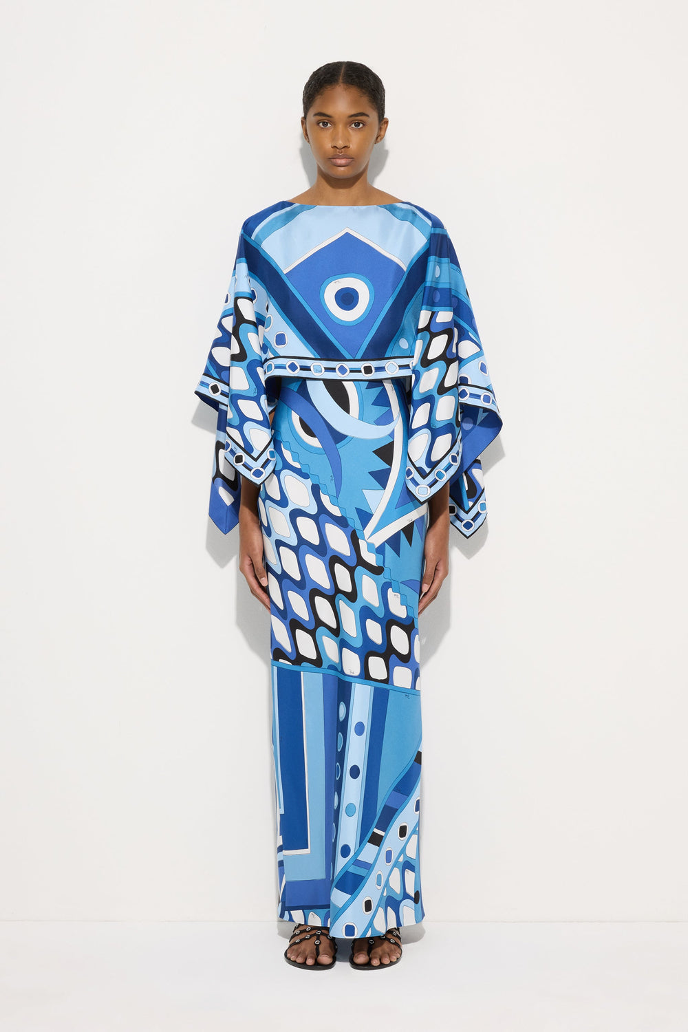 Pucci Vivara Print Dress with Silk Shawl
