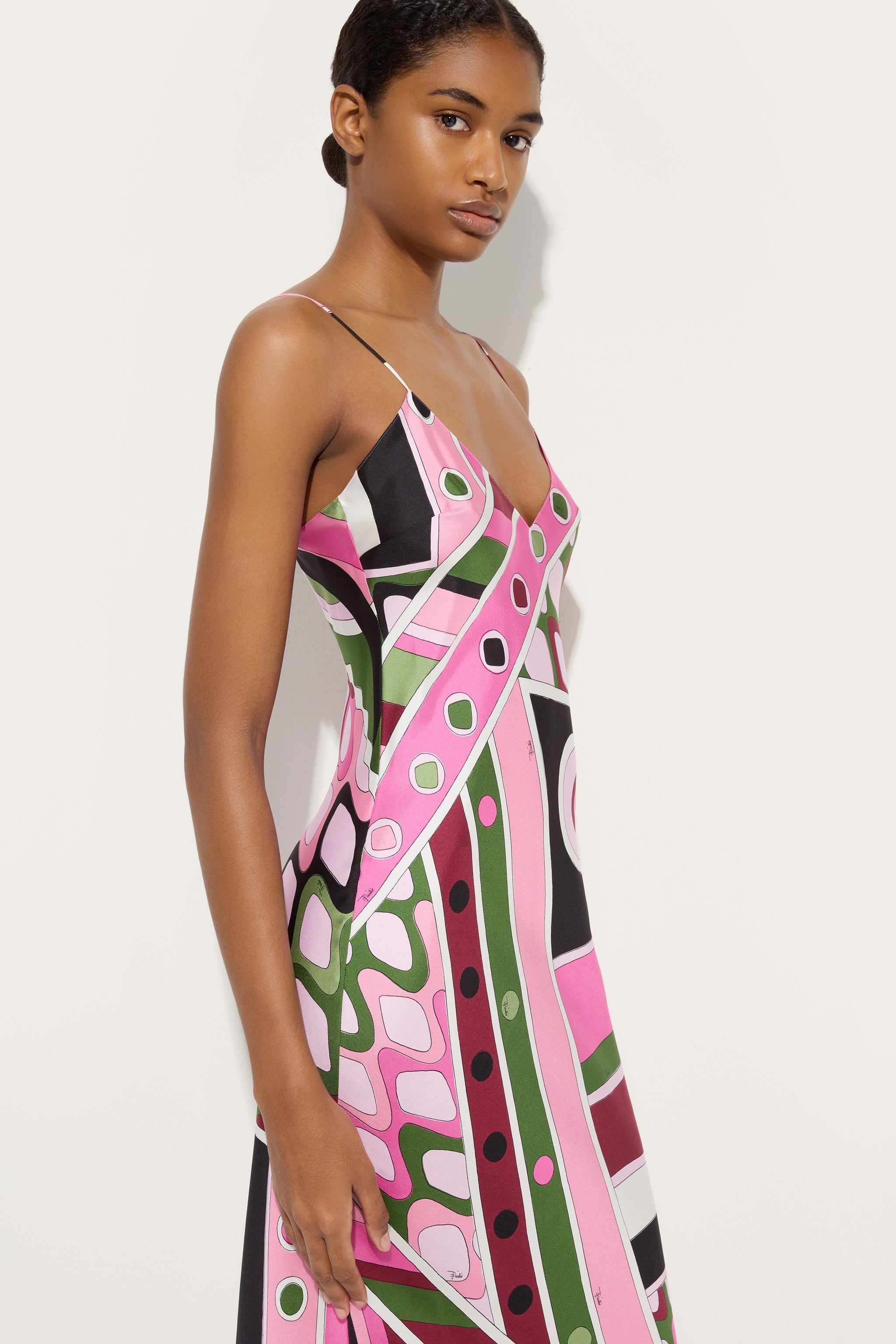 Pucci Vivara Print Dress with Cape