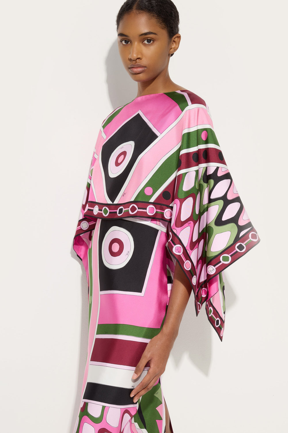 Pucci Vivara Print Dress with Cape
