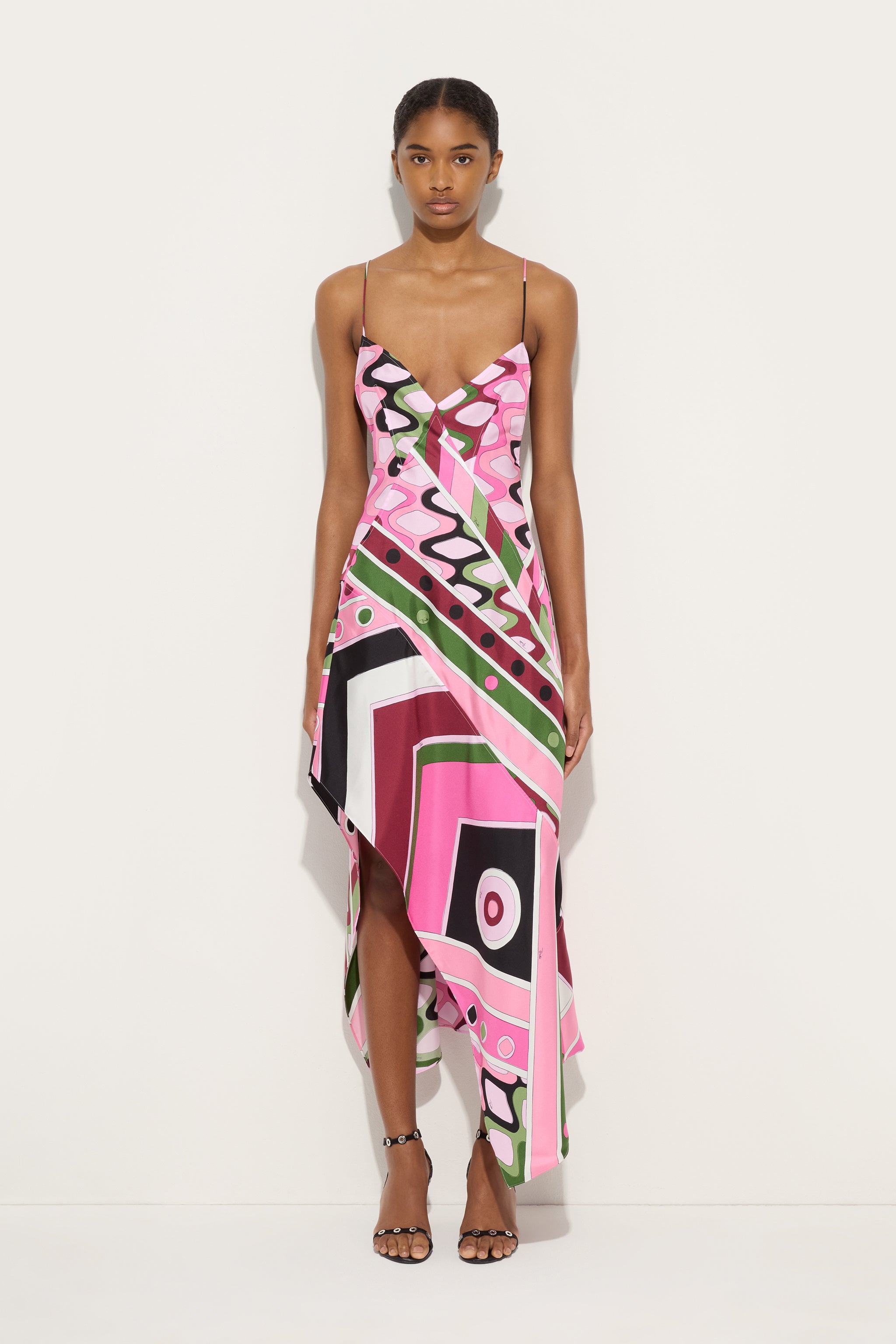 Pucci Vivara Print Long Silk Dress