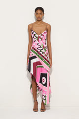 Pucci Vivara Print Long Silk Dress