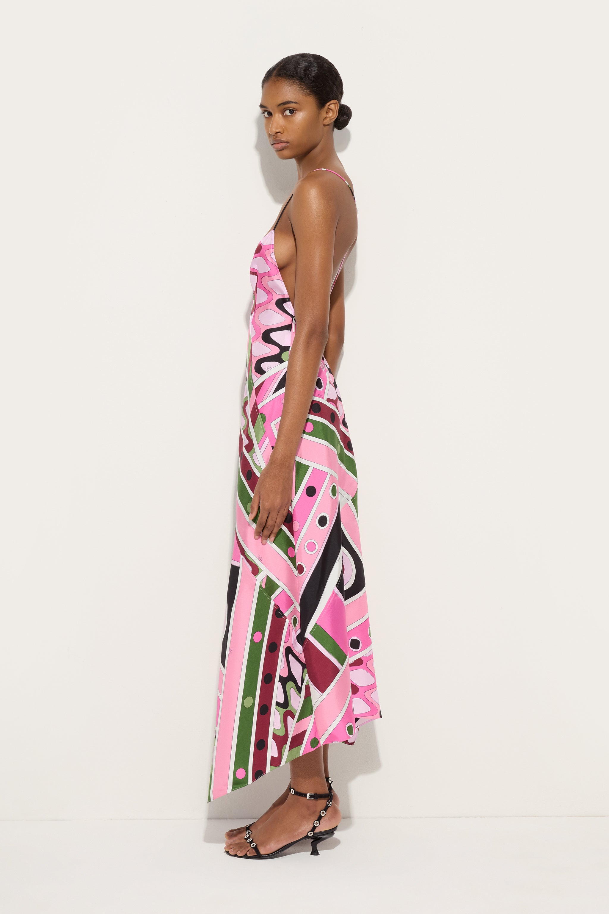Pucci Vivara Print Long Silk Dress