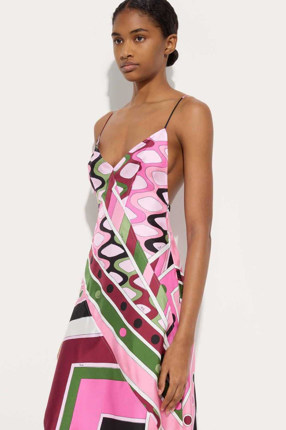 Pucci Vivara Print Long Silk Dress
