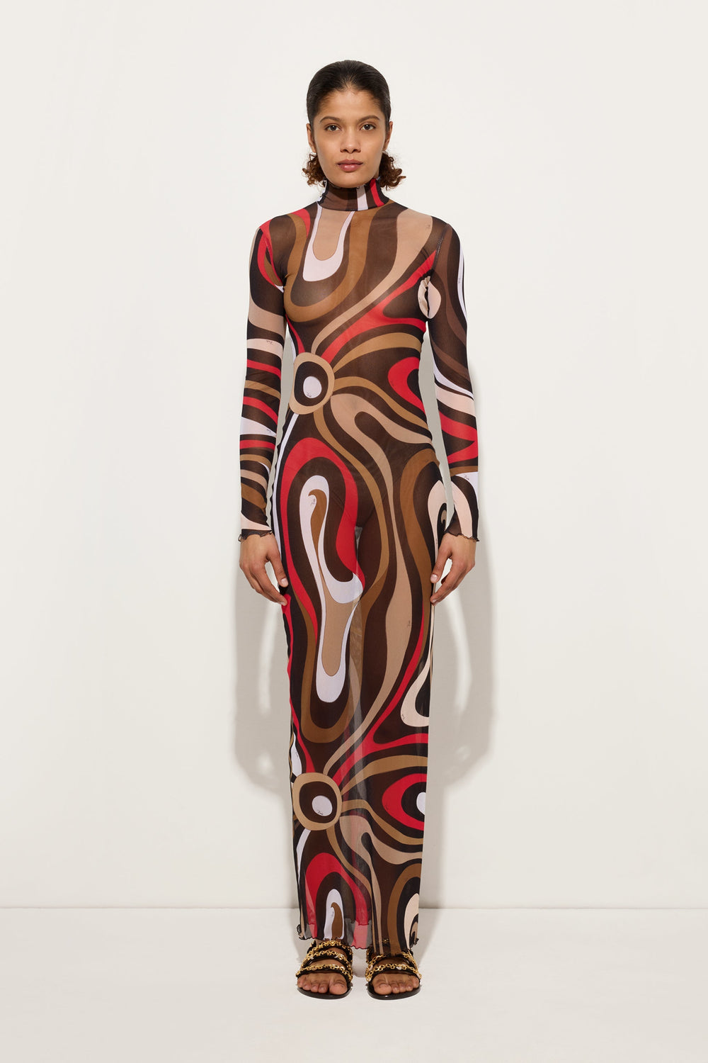 Pucci Marmo Print Tulle Dress