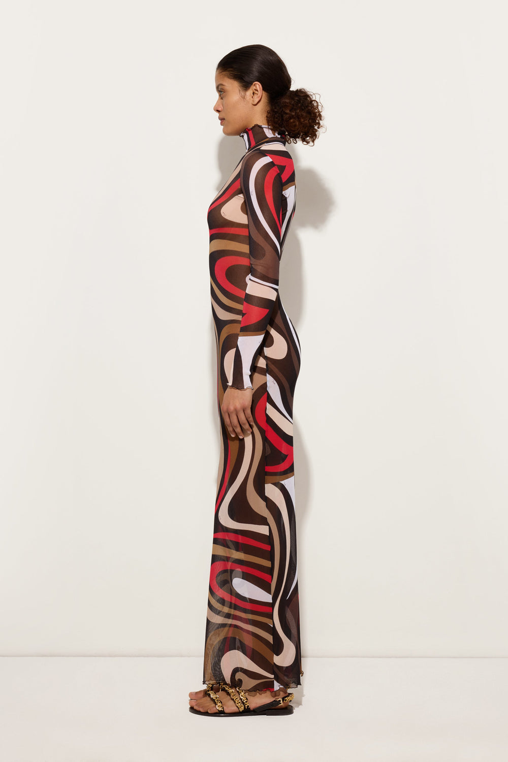 Pucci Marmo Print Tulle Dress