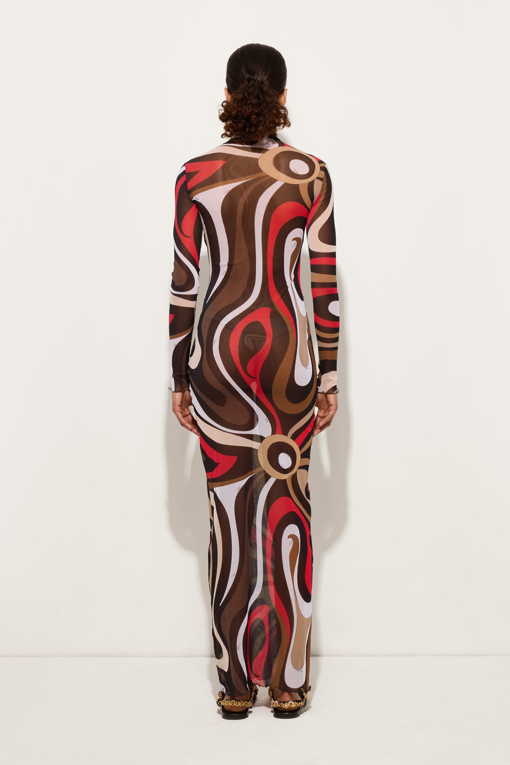 Pucci Marmo Print Tulle Dress
