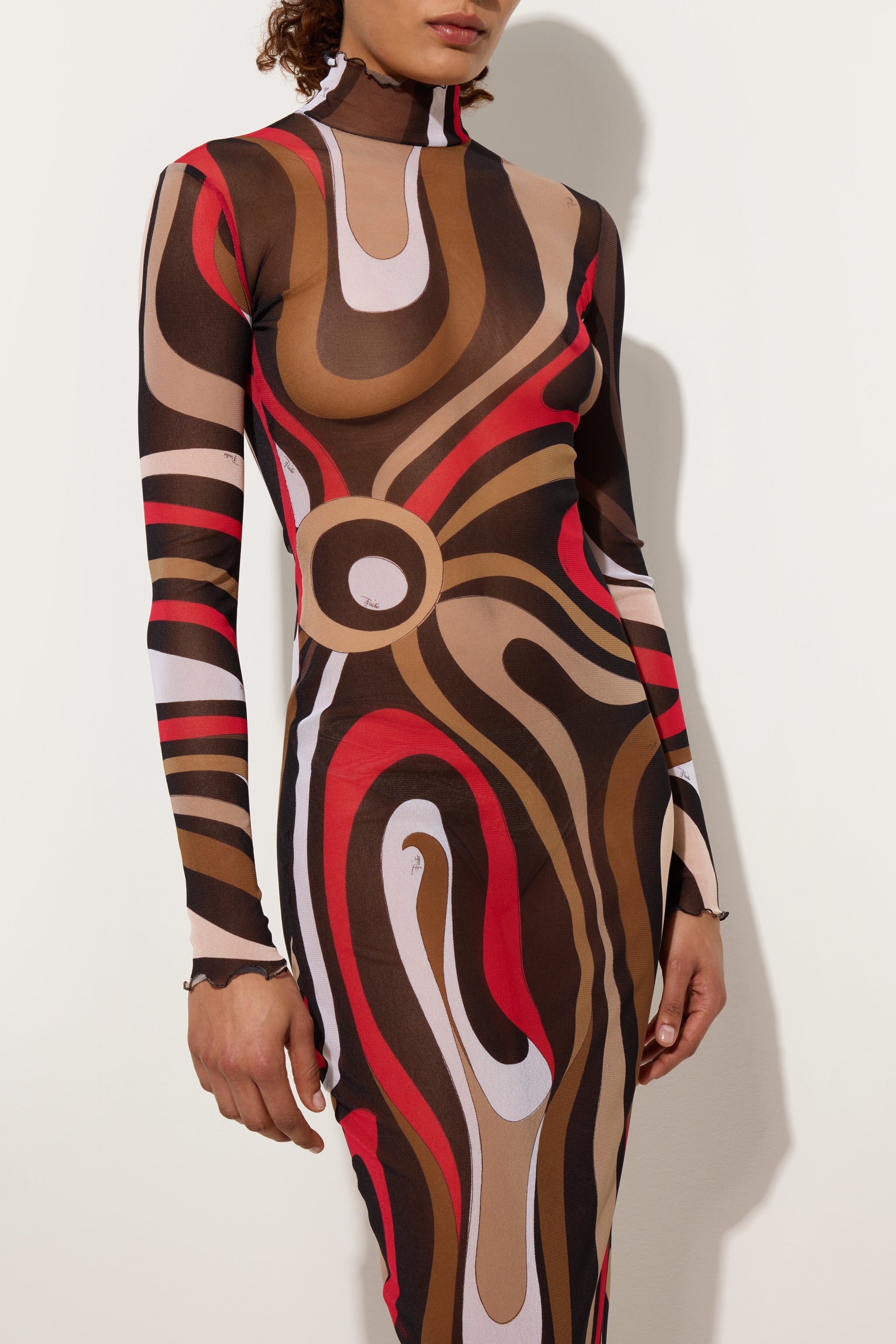 Pucci Marmo Print Tulle Dress