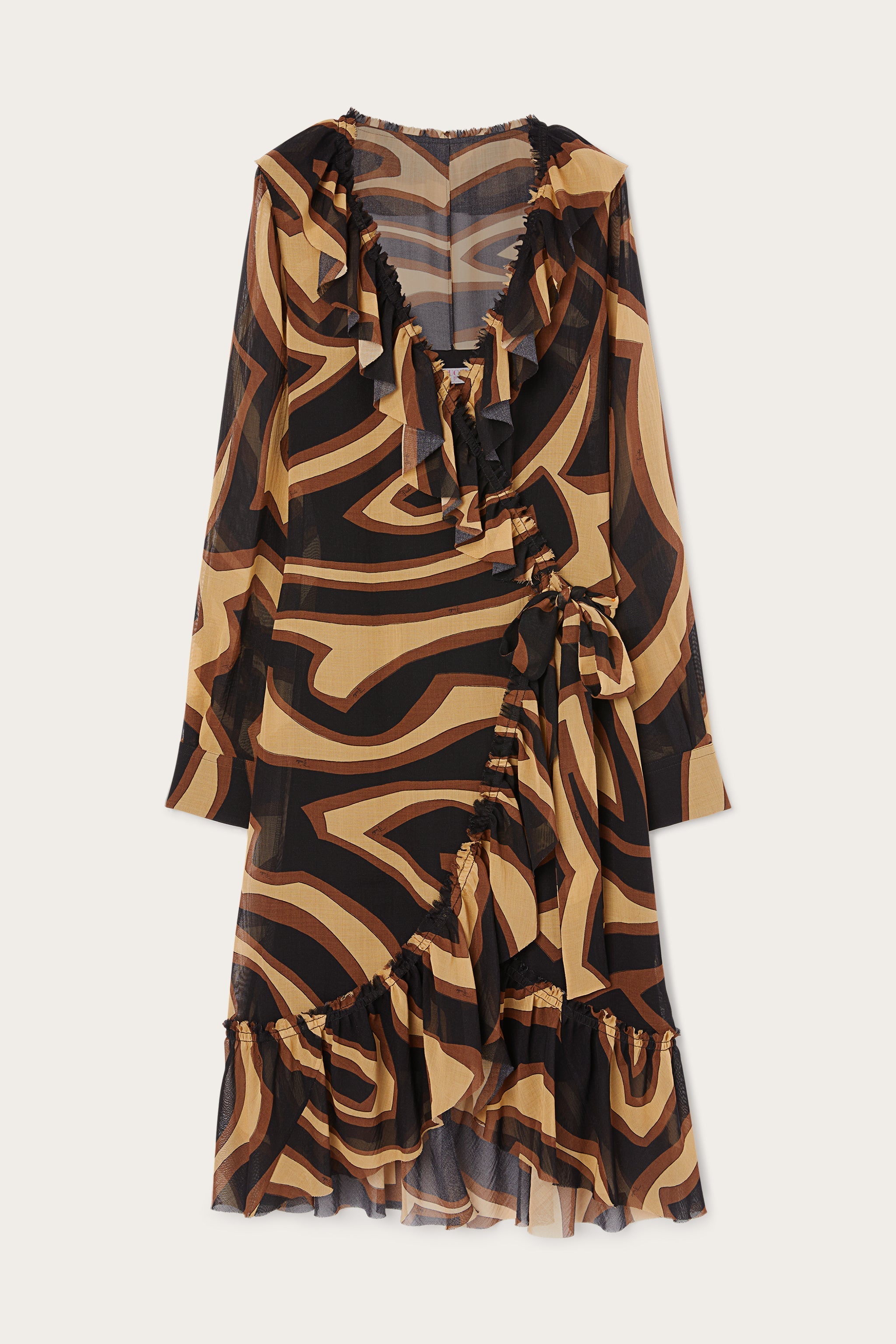 Pucci Labirinto Print Wrap Dress