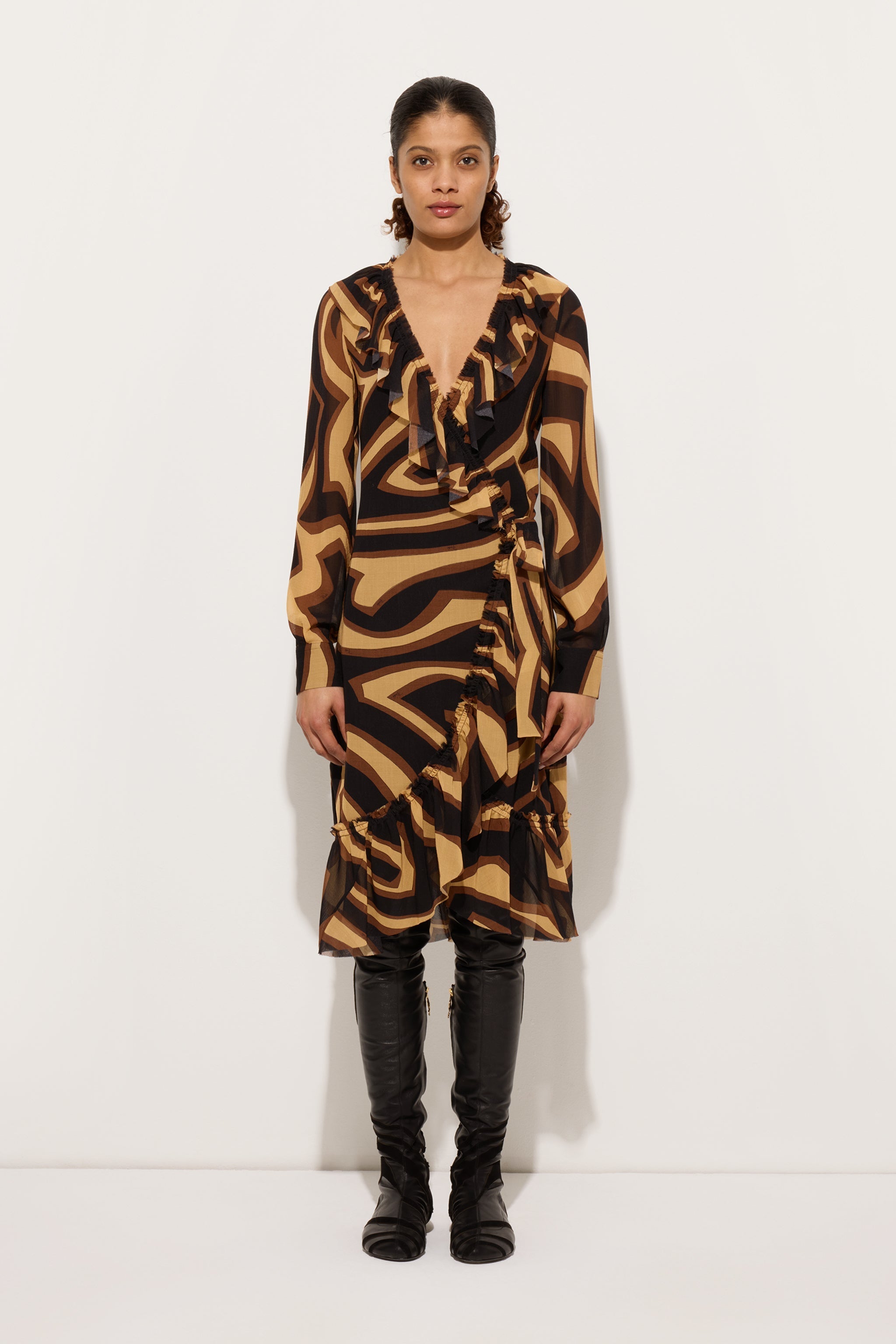 Pucci Labirinto Print Wrap Dress